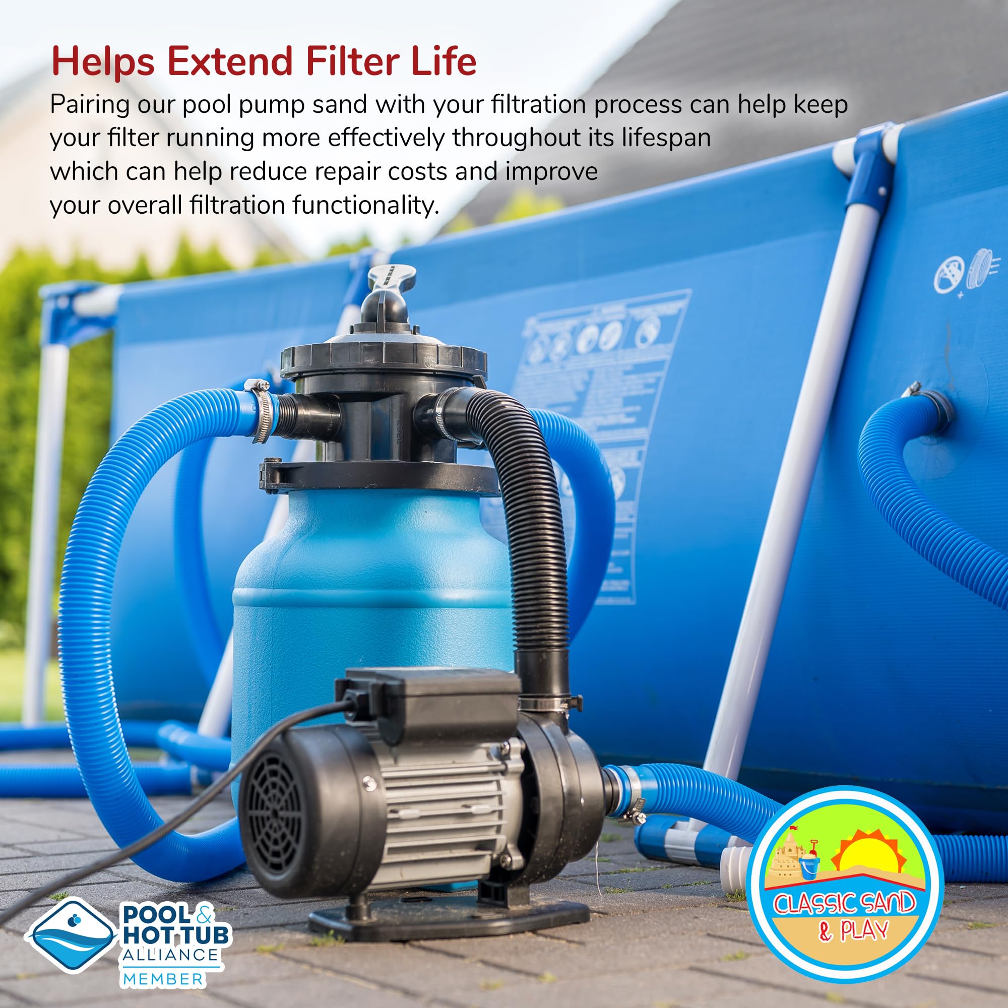 Classic Sand and Play compatible with above and in-ground pool filters