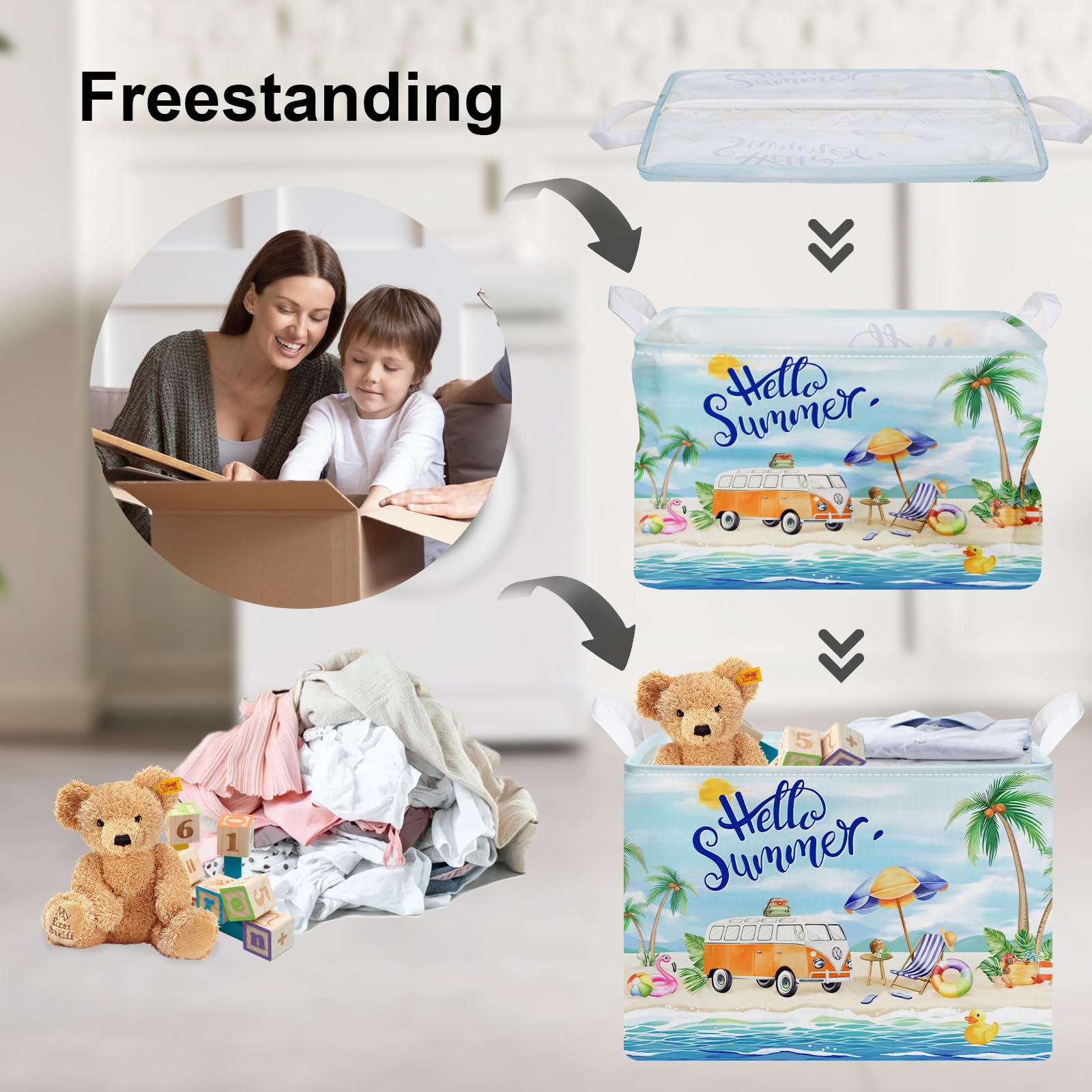 Clastyle waterproof beach basket protects items from splashes and moisture.