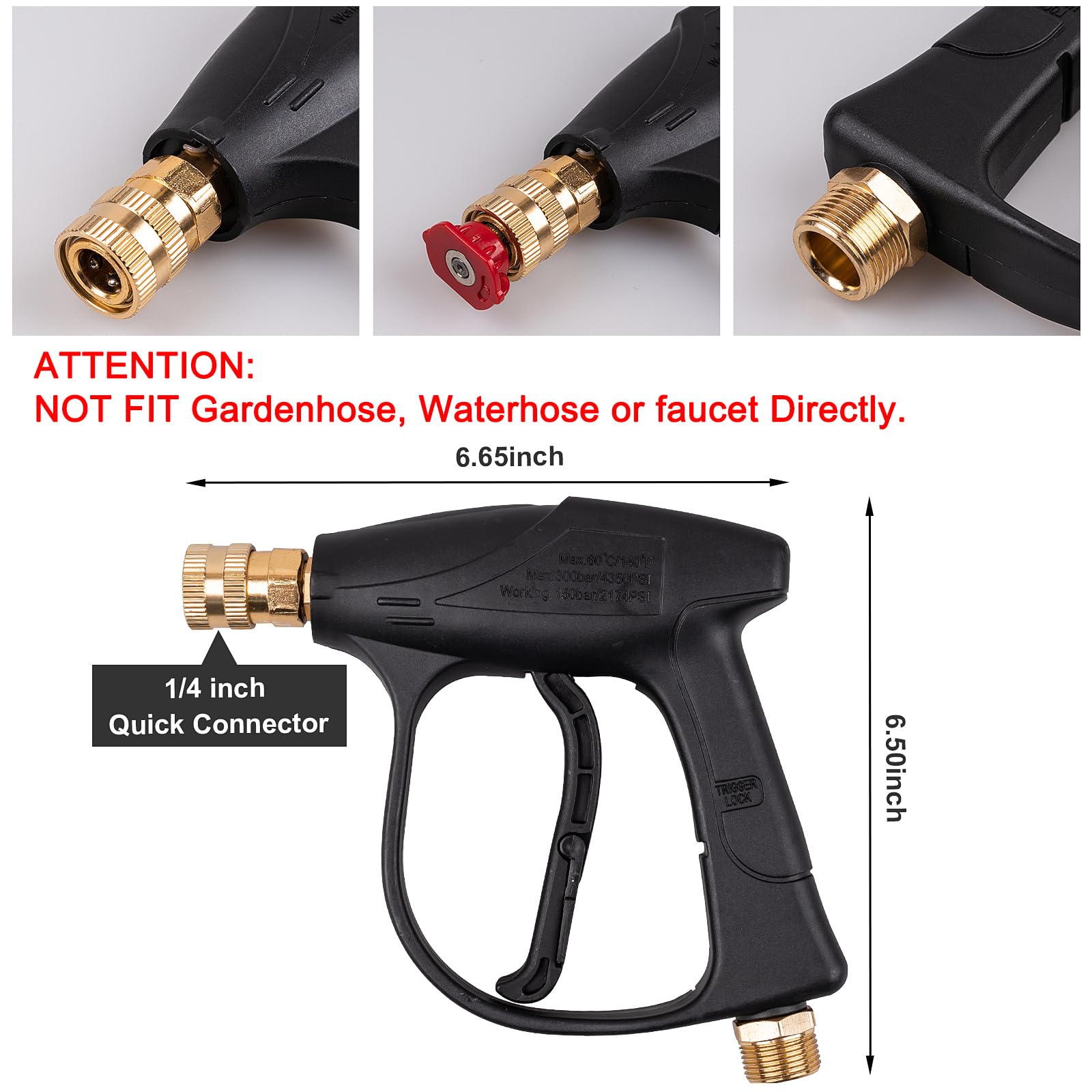 Clatoon adjustable nozzle tips for precise cleaning with variable spray angles.