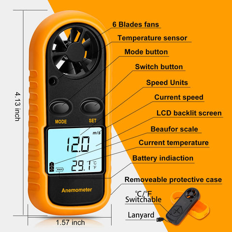 Clatoon wind temperature measurement feature supports planning for weather-sensitive activities.