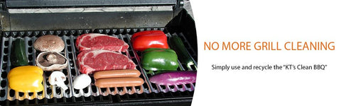 Clean BBQ portable 24-sheets pack ideal for travel grilling