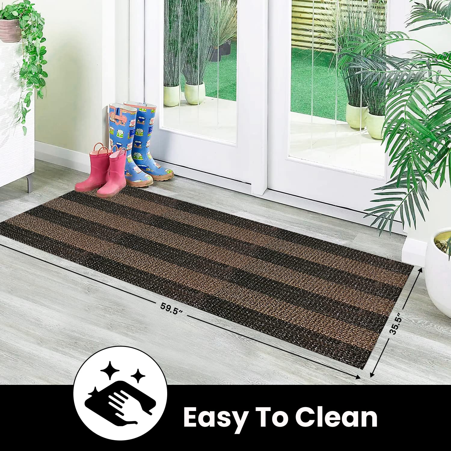 All weather durability of Clean Machine mat for year round use