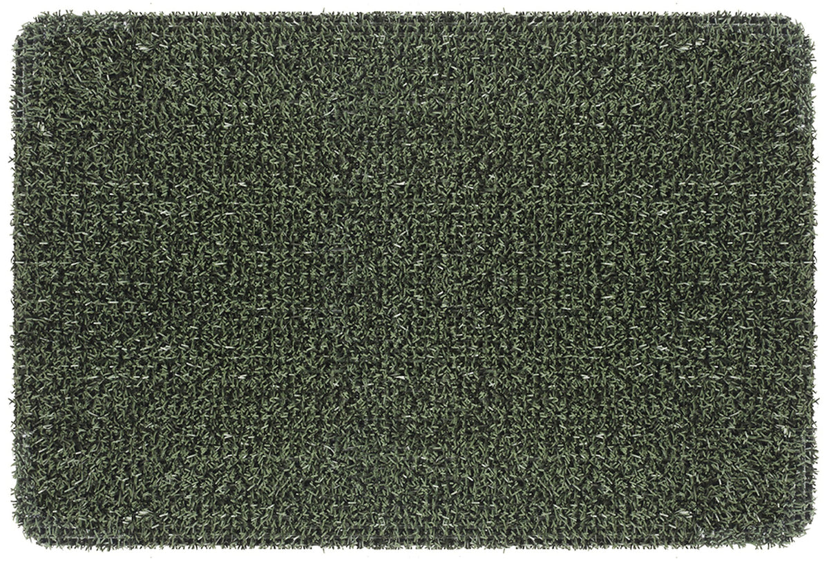 Clean Machine Dirt Trapper Doormat exterior close-up with astro-turf blades for dirt scraping