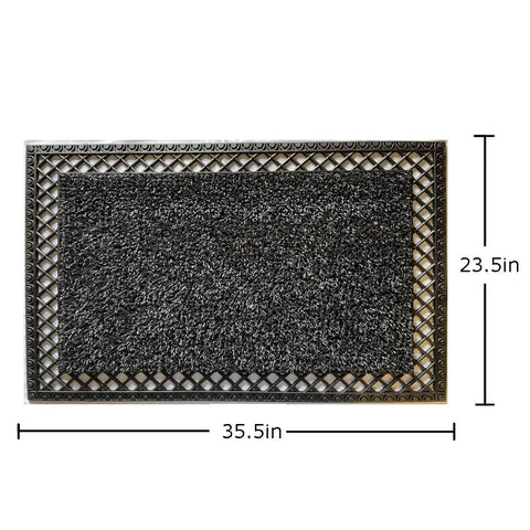 Clean Machine Flint Gray door mat for indoors and outdoors.