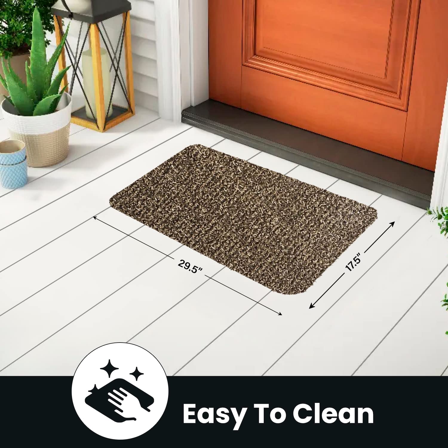 Made in USA label on Clean Machine Dirt Trapper Doormat from St. Louis facility.