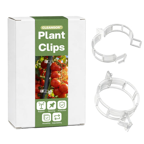 CLEANGOR 300-piece plant clips pack for versatile garden support.