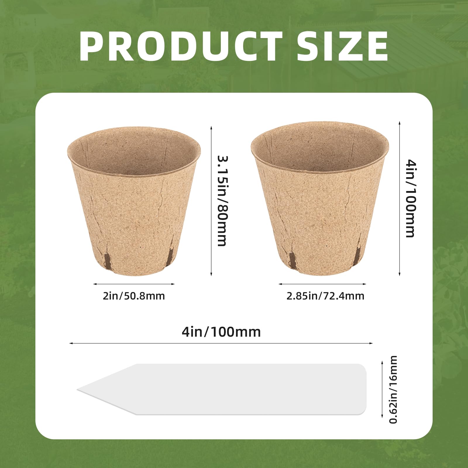 CLEANGOR moisture-friendly pots maintain soil moisture for seedlings.
