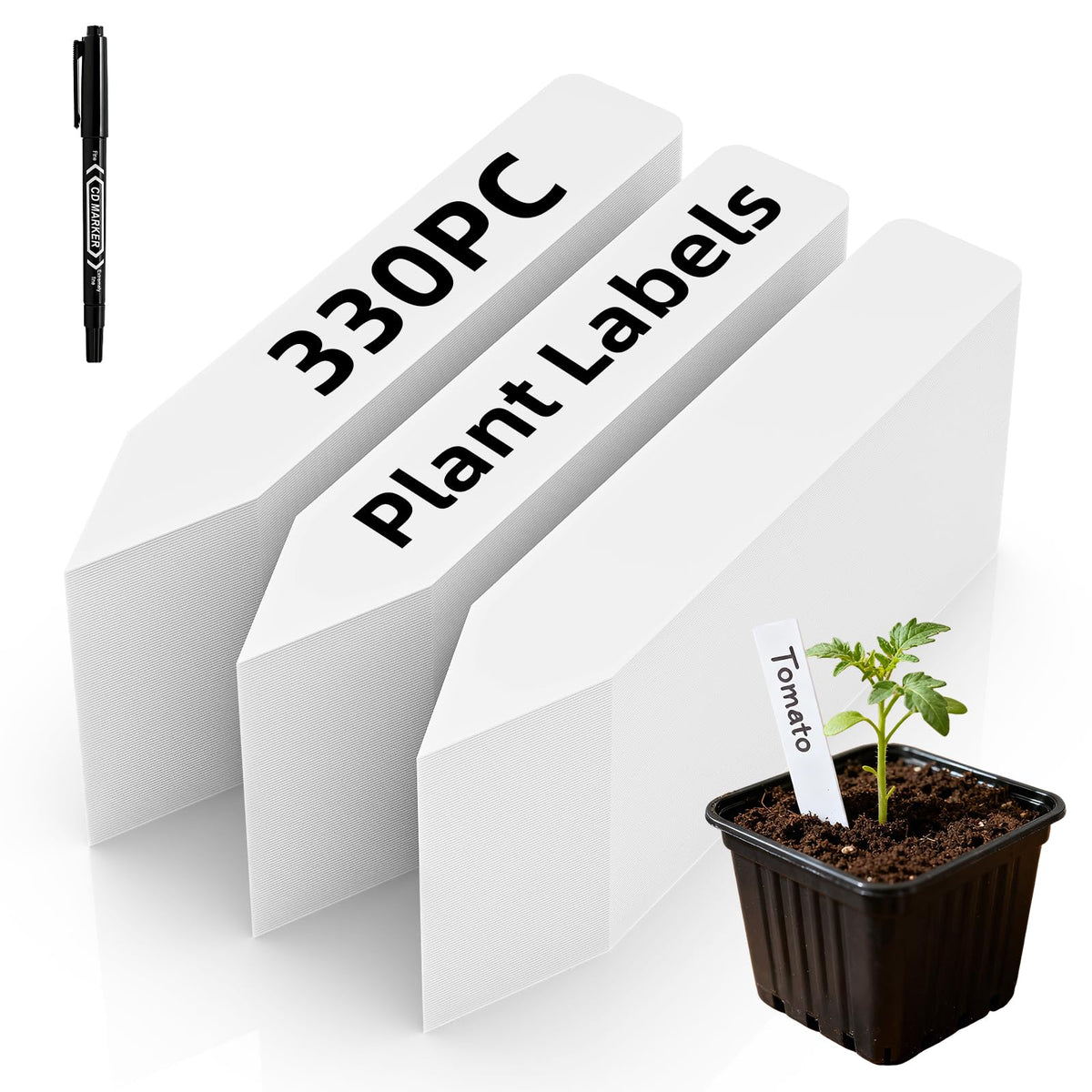 CLEANGOR plant labels 4-inch tags for easy garden tracking.