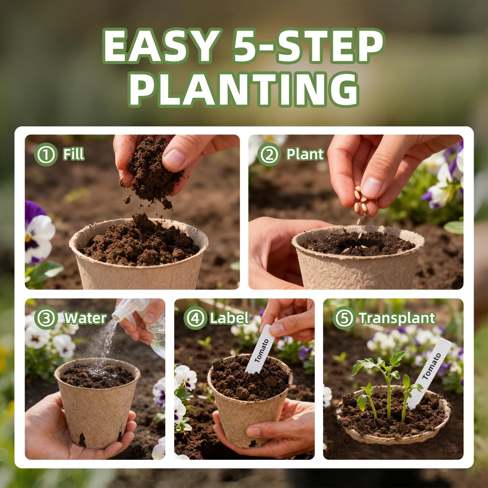 CLEANGOR pots with drainage holes promote airflow and prevent overwatering.