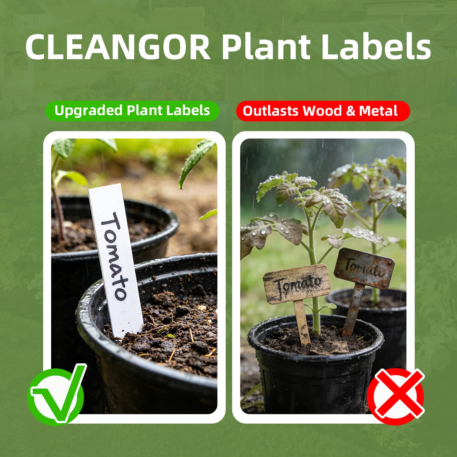 CLEANGOR smooth-edge labels protect hands during insertion.