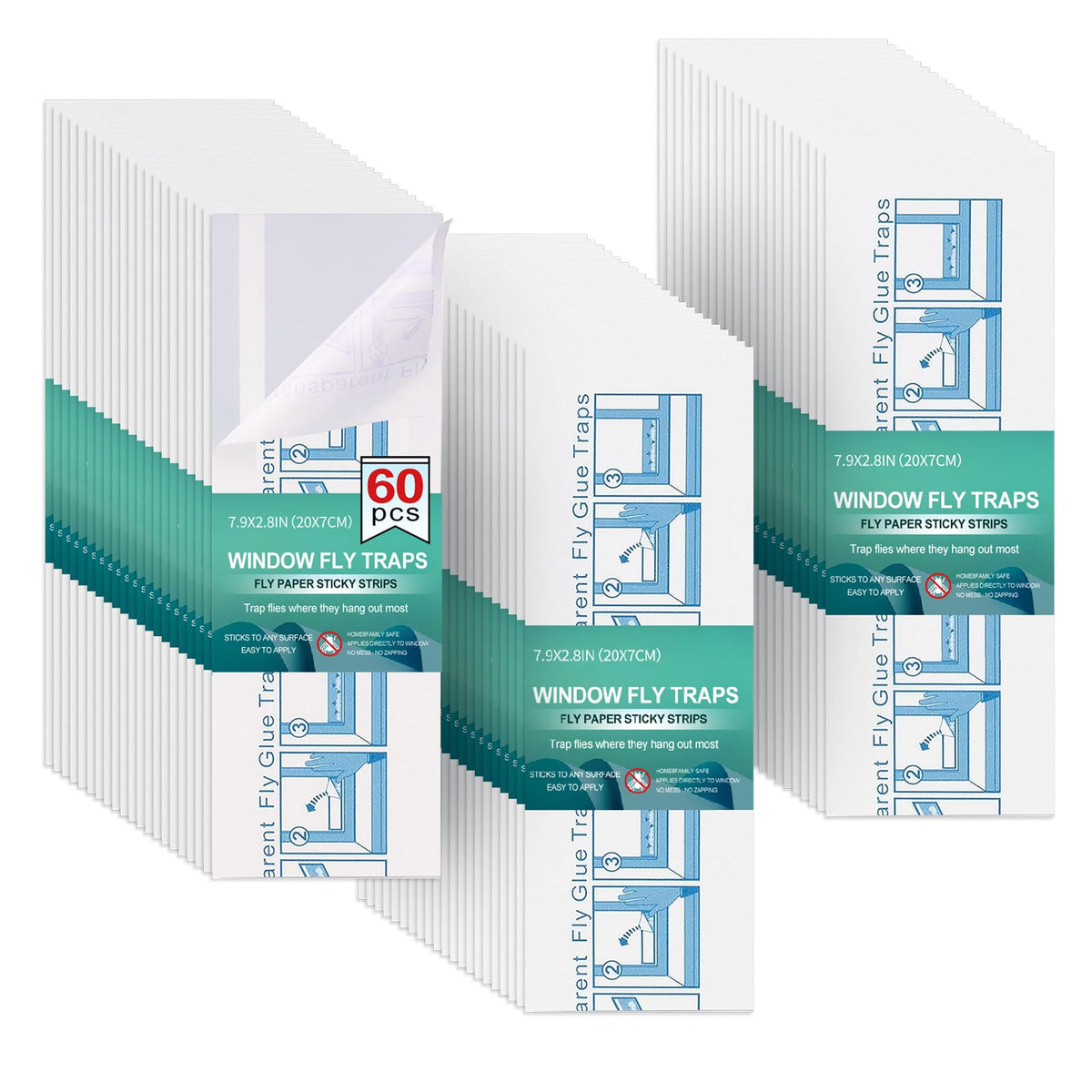 Cleanuper 60-pcs window traps for easy setup and effective capture.