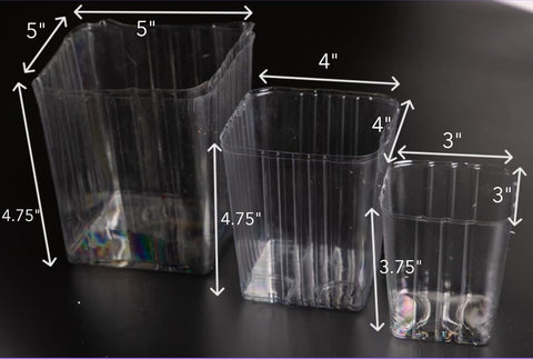 Close-up of Clear Plastic Liner showing snug planter fit inside the pot.