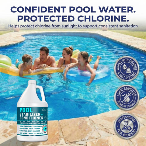 Clear water after treatment demonstrating improved clarity with BubbyShine.