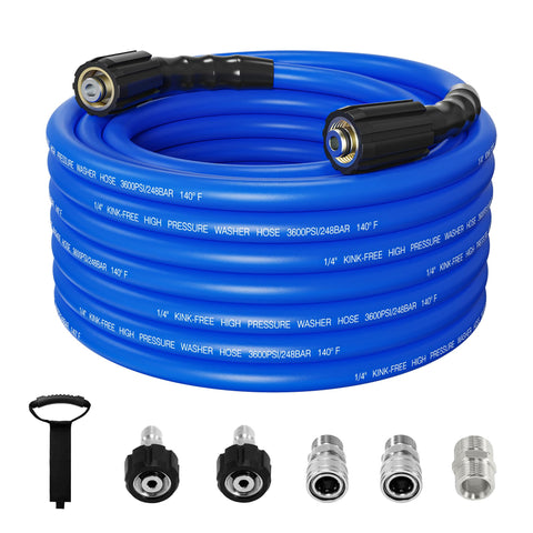 ClearRush 50ft hose shows kink-free flexibility for smooth cleaning tasks