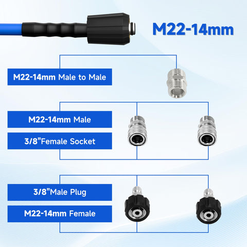 ClearRush M22 male to 3/8in quick-connector attachment