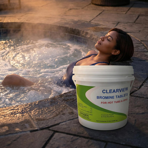 Bromine chemistry reduces odors and supports clear water with minimal irritation.