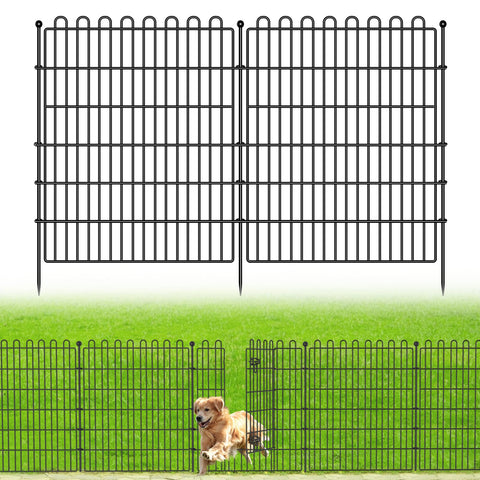 CLEASO 10-panel no-dig fence gate assembly shows quick setup for borders
