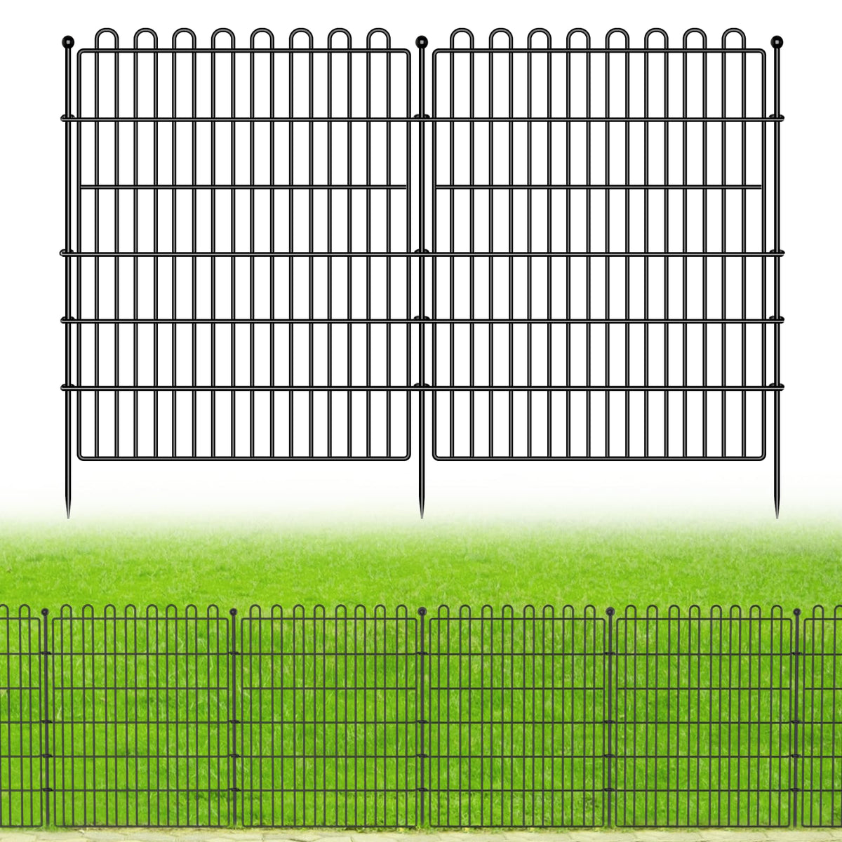 CLEASO 10-panel no-dig garden fence ready for assembly to create a quick border.