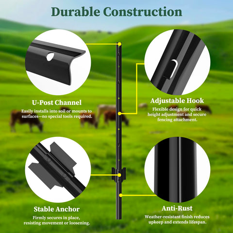 CLEASO adjustable hooks deliver stable fence attachment for tight tension.