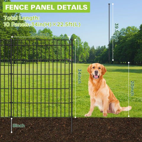 CLEASO decorative black fence panels add outdoor charm while delimiting garden spaces.
