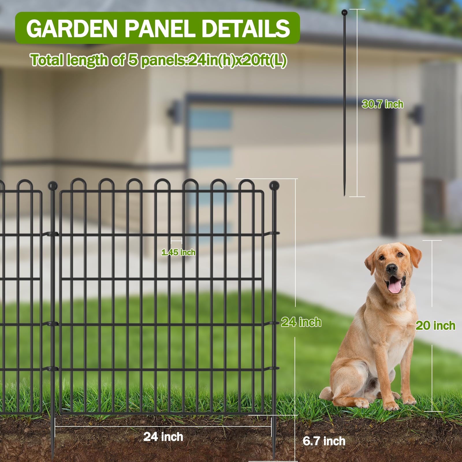 CLEASO decorative garden border fence adds curb appeal and defines edges.