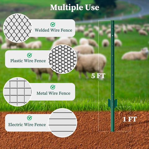 CLEASO heavy-duty U-posts provide secure support for sturdy fencing.