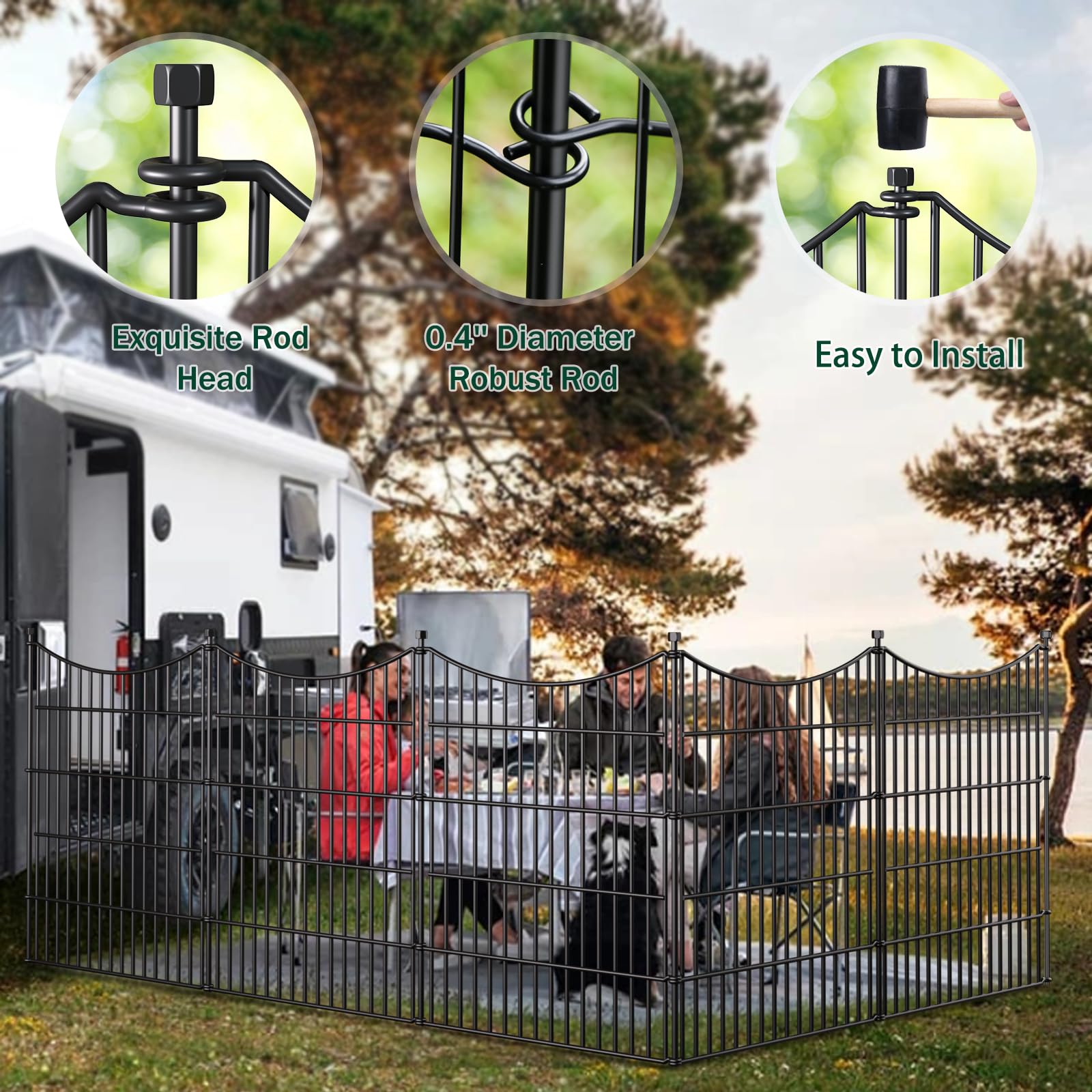CLEASO long 23.6 ft fence layout for versatile yard coverage