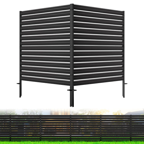 CLEASO no-dig privacy fence panel front view enhances curb appeal and airflow