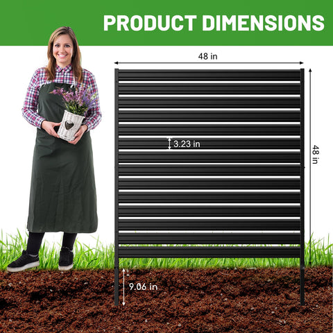 CLEASO no-dig panel with ground stakes enables quick, tool-free setup