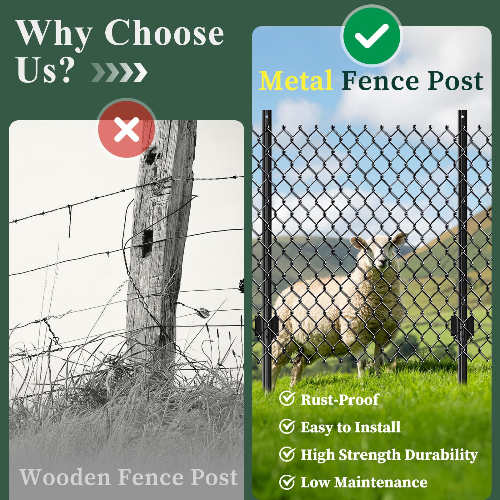 CLEASO no-dig post anchors enable fast, tool-free installation.