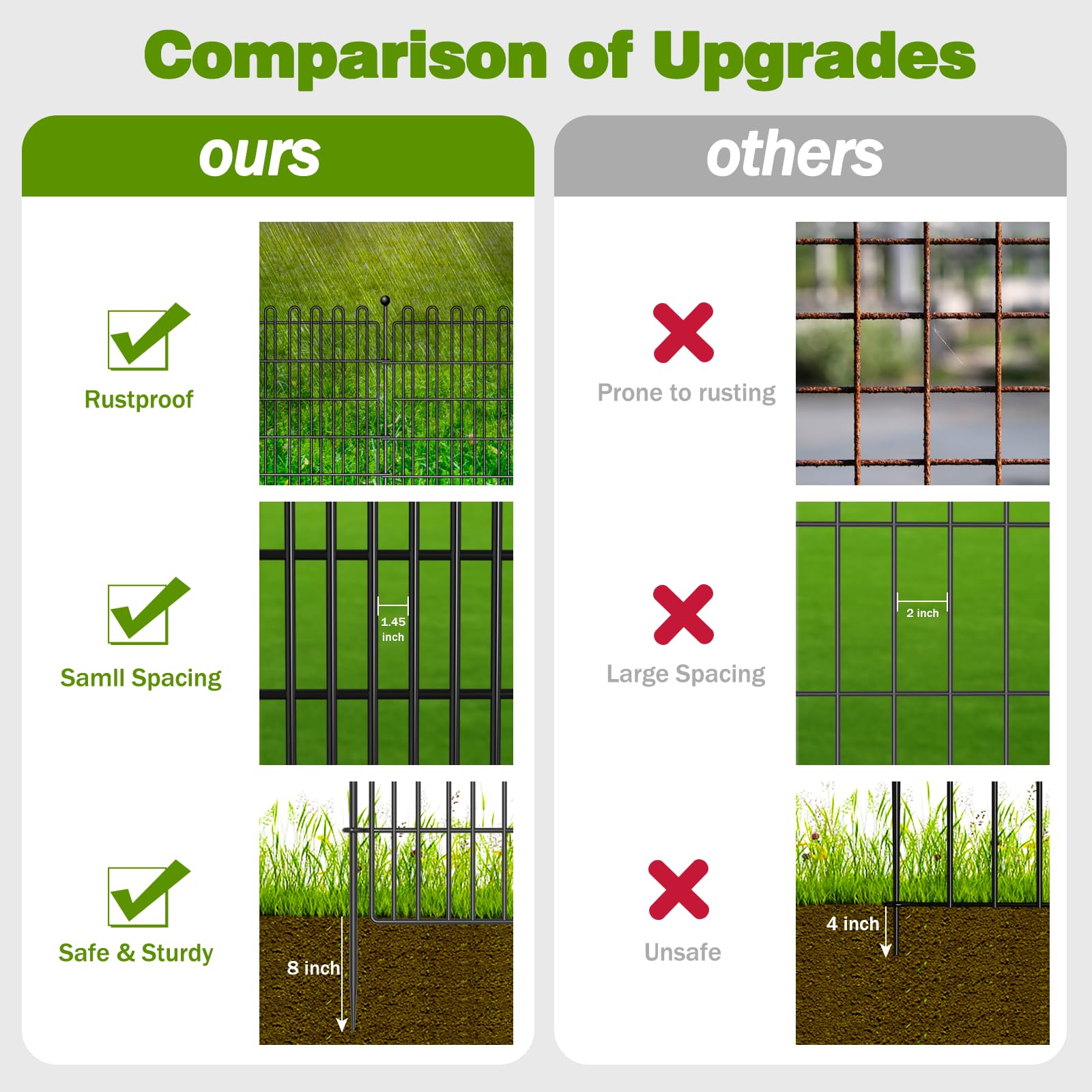 CLEASO portable garden fence setup for easy repositioning across spaces.
