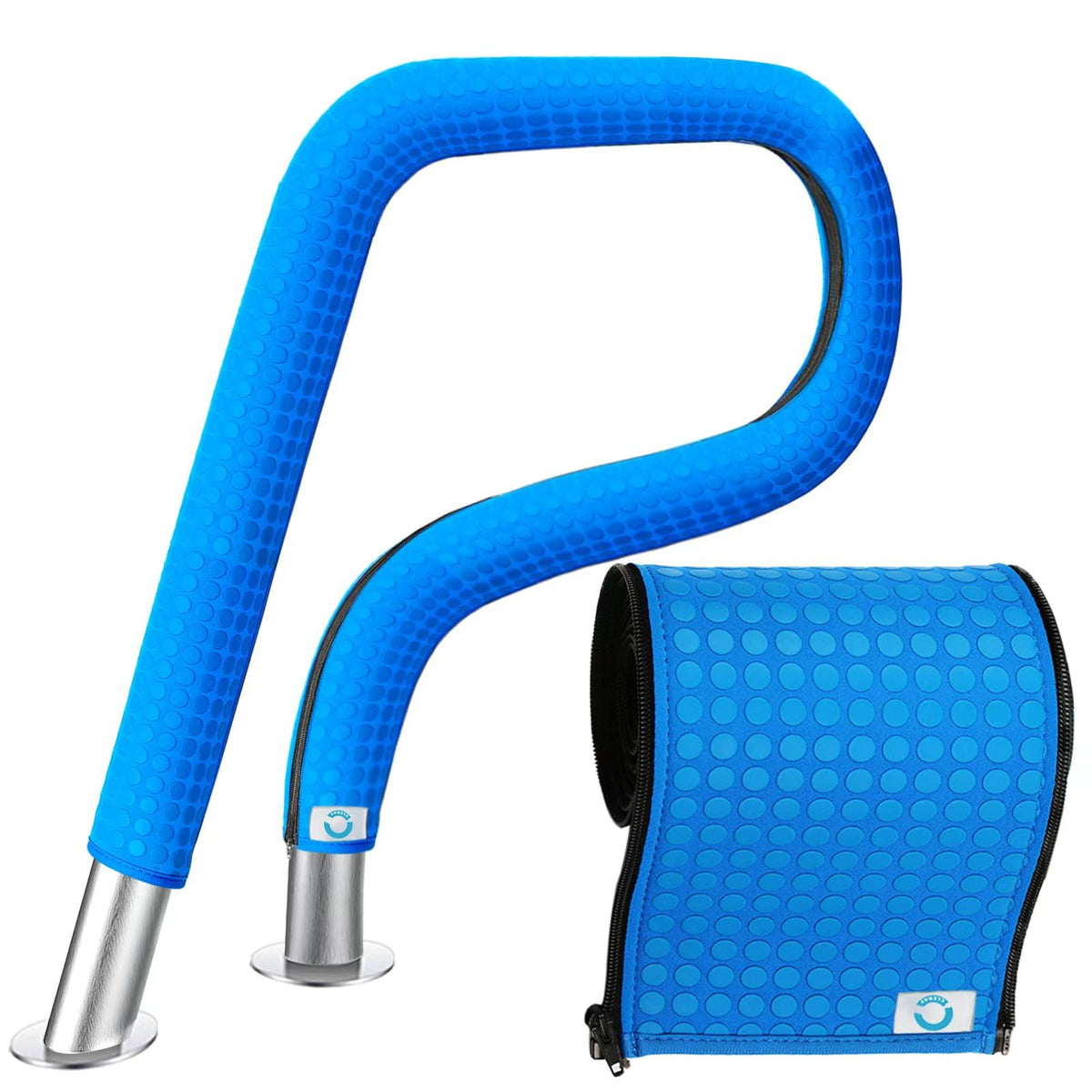 Clebay pool handrail cover 6ft blue — slip-resistant grip for safer pool entry.