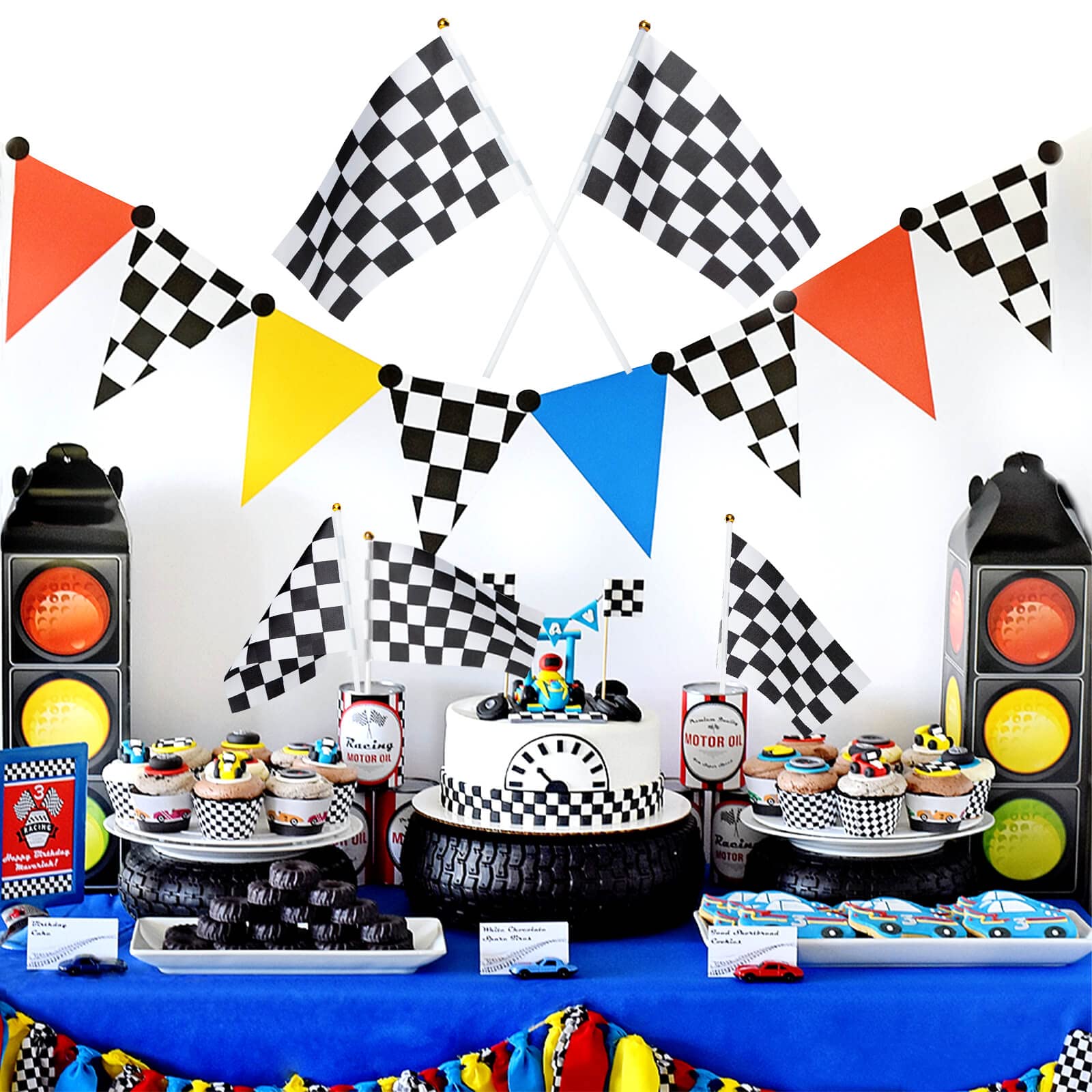 CLESDF 50-piece flag set brightens indoor venues and gatherings.