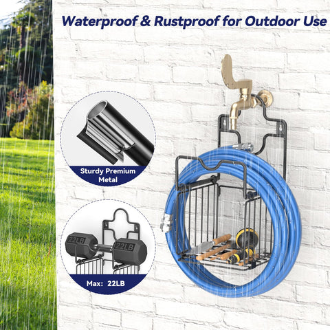 CLESOO rust-resistant hose holder features corrosion-proof coating for all seasons.