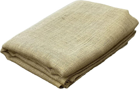 Cleverbrand Burlap Roll used as a natural weed barrier in a garden bed