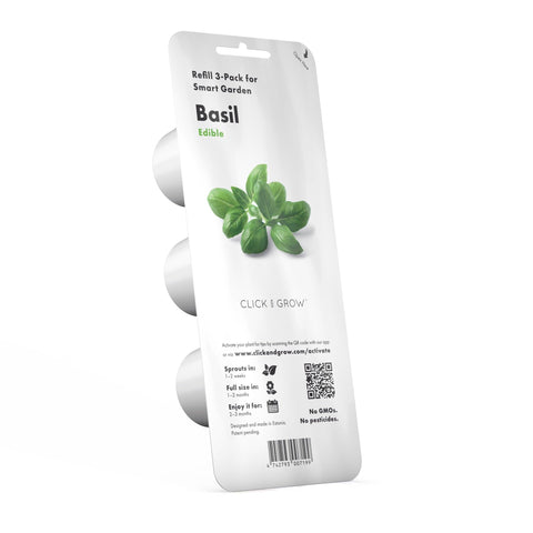 Click and Grow basil pods 3-pack ready for home planting and fresh harvest