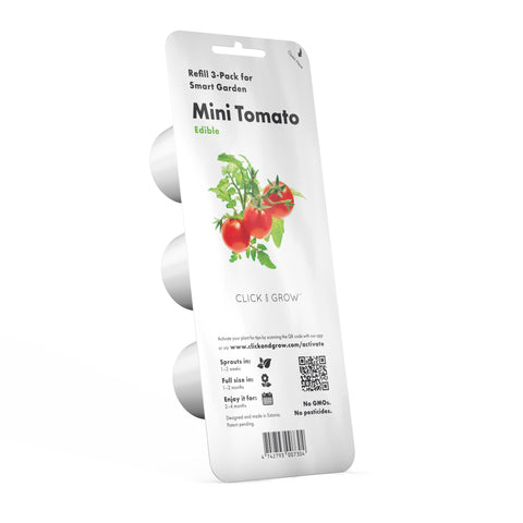 Click and Grow Smart Garden mini-tomato pods assembly for effortless home gardening.