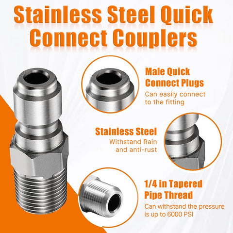 CLIO 3-8 inch male quick connect plug for fast setup