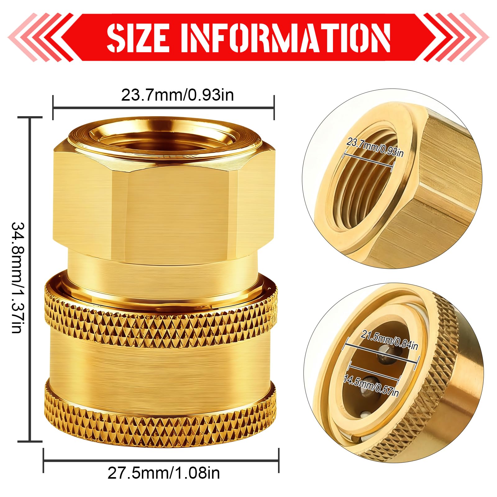 CLIO 3-8 inch quick-connect to female NPT socket for fast nozzle swaps