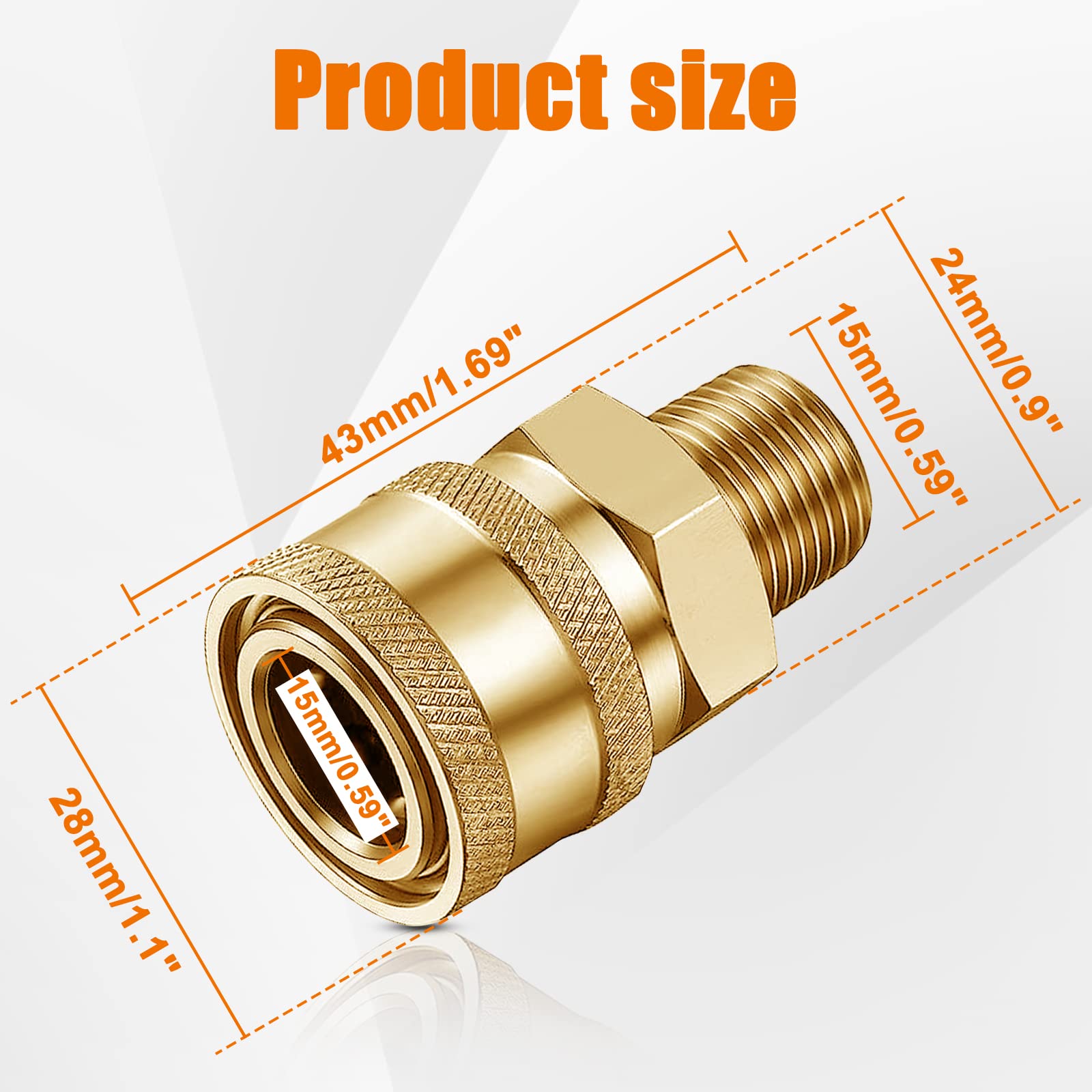 CLIO brass 3/8 inch NPT quick-connect fittings enable quick tool changes for efficient cleaning.