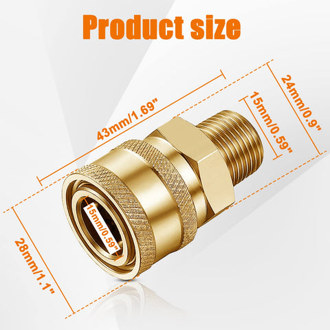 CLIO brass 3/8 inch NPT quick-connect fittings enable quick tool changes for efficient cleaning.
