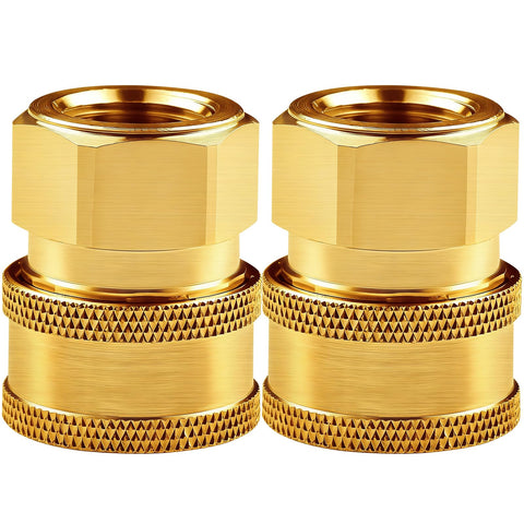 CLIO brass pressure washer couplers two-pack for versatile quick-connect switching