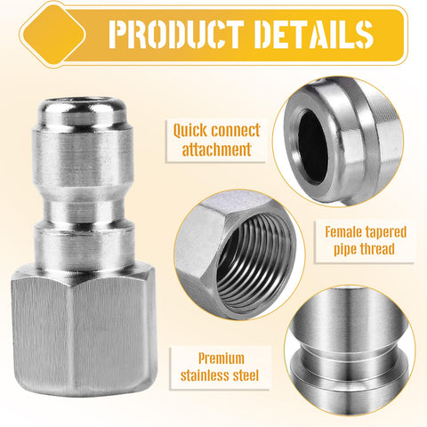CLIO one-quarter-inch female NPT adapter for versatile pressure washer fittings