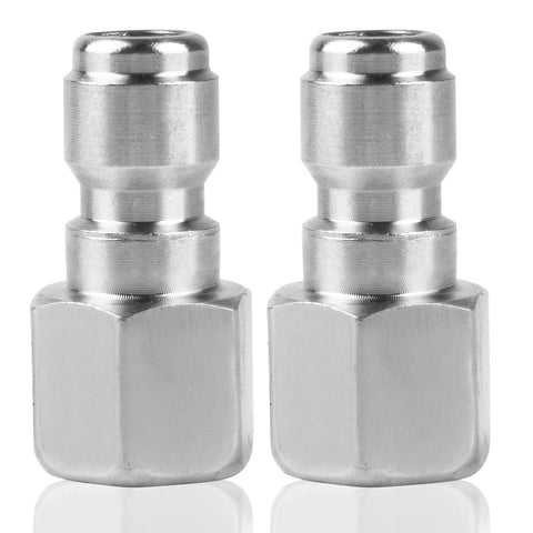 CLIO pressure washer coupler with one-quarter inch male quick-connect for fast tool changes