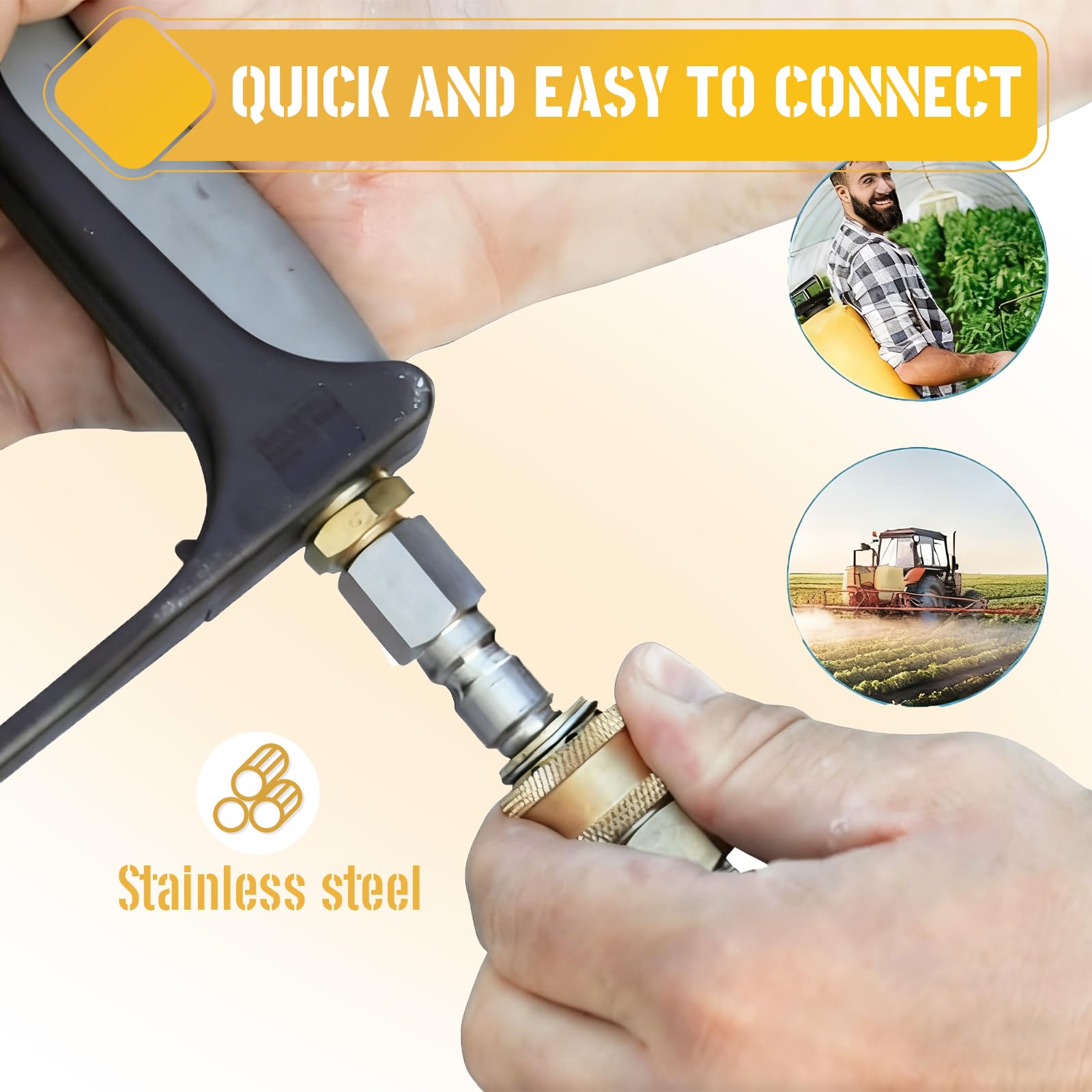 CLIO stainless steel body coupler for corrosion resistance and durability