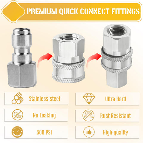 CLIO three-eighths-inch female NPT adapter compatible with common fittings