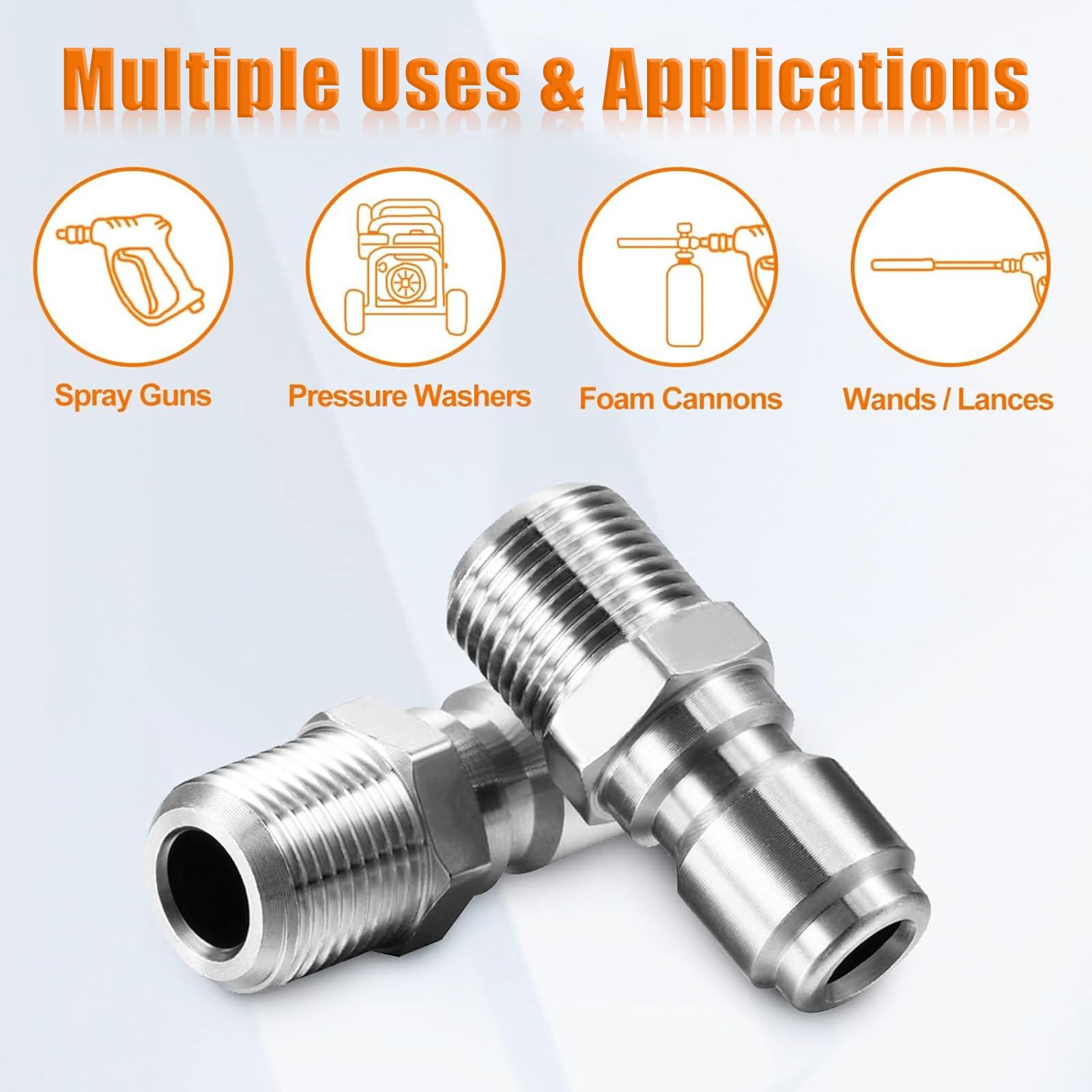CLIO stainless steel pressure washer nipple for durable performance