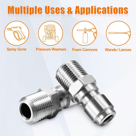 CLIO stainless steel pressure washer nipple for durable performance