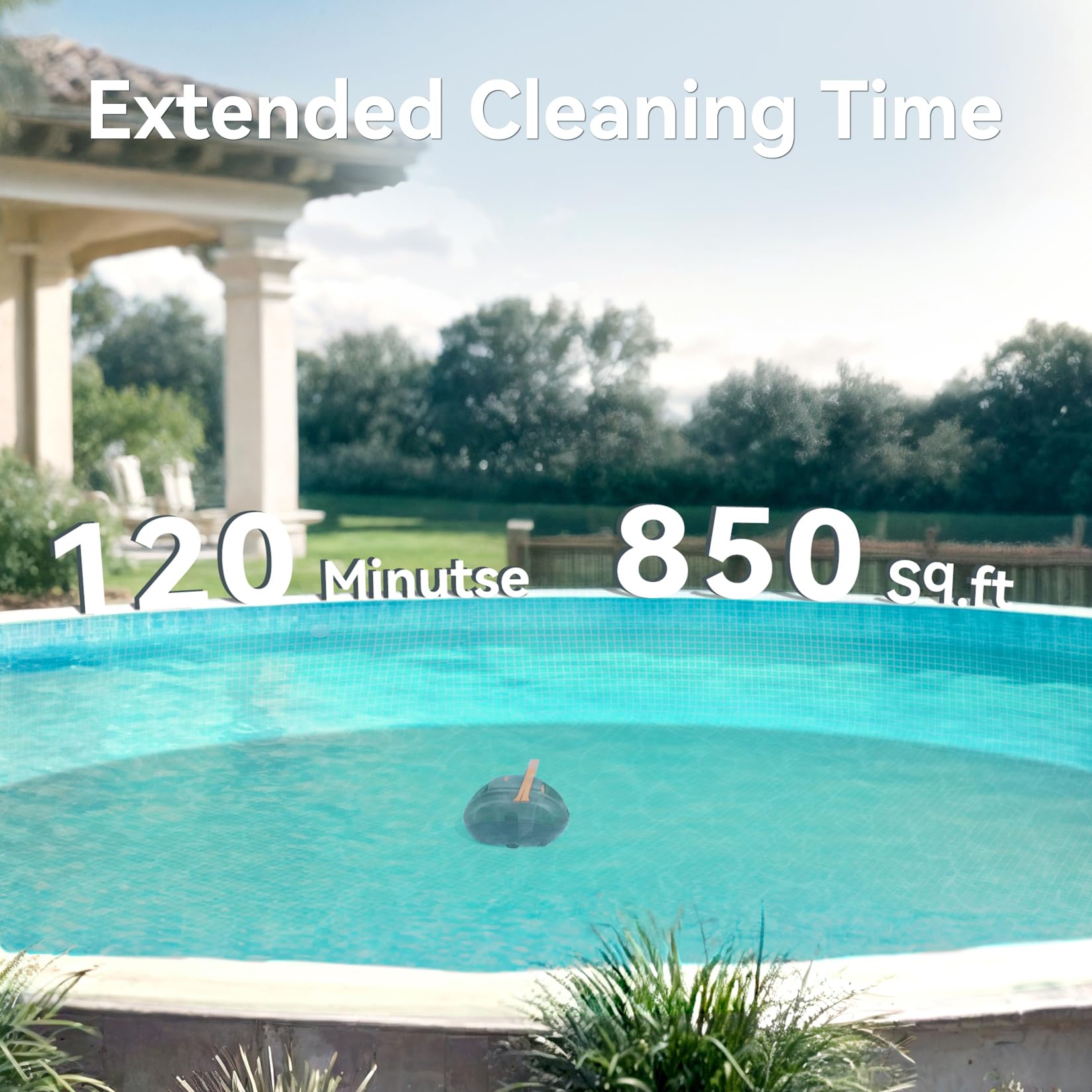 CliBot cordless pool vacuum dock-and-battery shot emphasizes quick recharge and readiness.