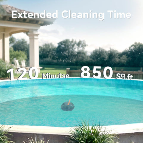 CliBot cordless pool vacuum dock-and-battery shot emphasizes quick recharge and readiness.